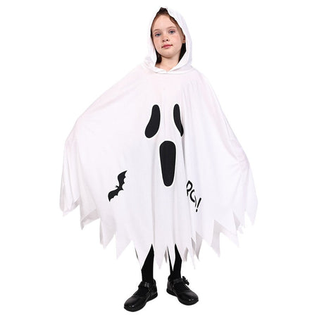 New Halloween Adult Funny Cape White Ghost Cloak Glowing cloak in the darkness Cosplay Costume Masquerade Carnival Cloak