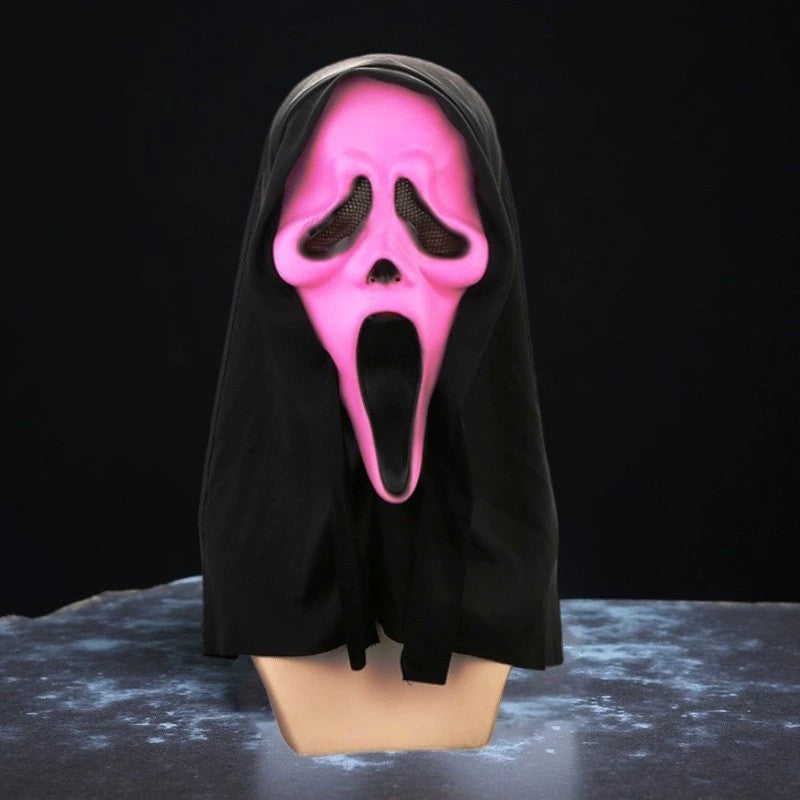 Quality Halloween Movie Scream Horror Face Mask Realistic Creepy Ghost Masks Stick Tongue Out Funny Scary Cosplay Costume Props