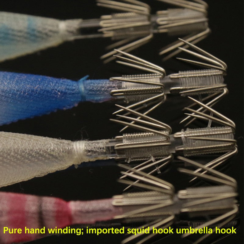 8cm 4g Squid Jig Lure, Soft Plastic Artificial Bait with Hook for Saltwater Fishing