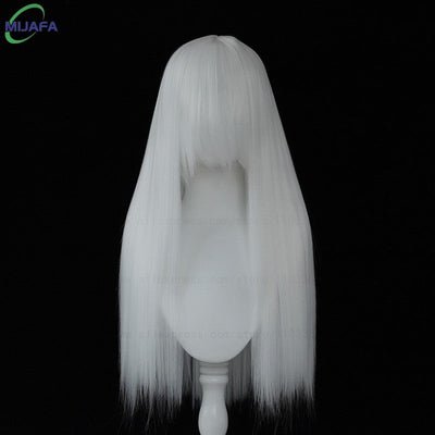 Very High Quality 400g 48 Colors 24Inch 60cm Long Straight Cosplay Wig With Bangs Heat Resistant Hair Anime Wigs + Wig Cap