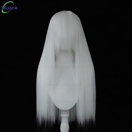 Very High Quality 400g 48 Colors 24Inch 60cm Long Straight Cosplay Wig With Bangs Heat Resistant Hair Anime Wigs + Wig Cap