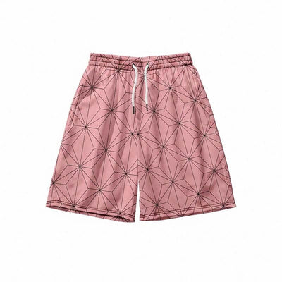 Anime Kamado Tanjirou Cosplay Shorts Tomioka Giyuu Kamado Nezuko 3D Print Beach Shorts Elastic Waist Outfits for Men