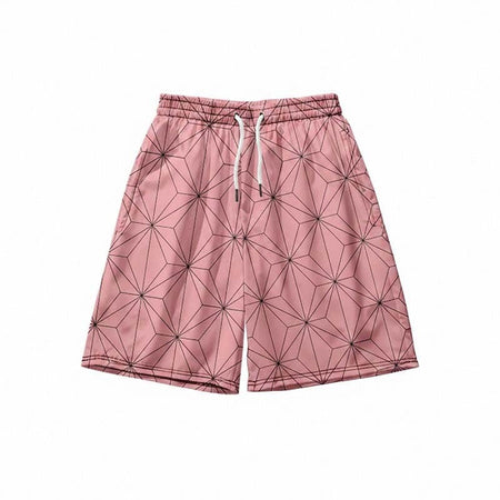 Anime Kamado Tanjirou Cosplay Shorts Tomioka Giyuu Kamado Nezuko 3D Print Beach Shorts Elastic Waist Outfits for Men
