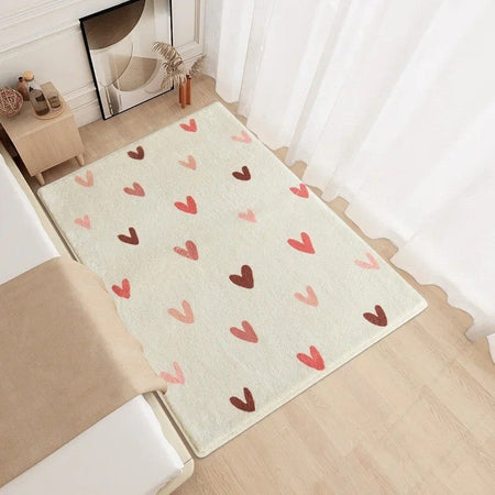 Modern Minimalism Bedroom Fluffy Carpet Area Carpets Living Room Children Girl Room Soft Rug Non-Slip Washable Mat