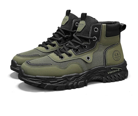 Men's work boots winter lace-up men's shoes warm safety platform size 44 Promotion designer anti-slip fashion