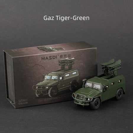 Massdi 1:64 Tiger Gaz Armored Vehicle Car Model M1151 Off-Road Antitank Alloy Miniature Diecast Vehicles Toy Collection