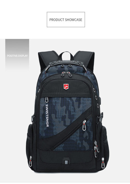 Brand Men's Backpack Anti-theft Waterproof 17inch Laptop Backpacks USB Charging Business Travel Backpack School Bag Male Mochila