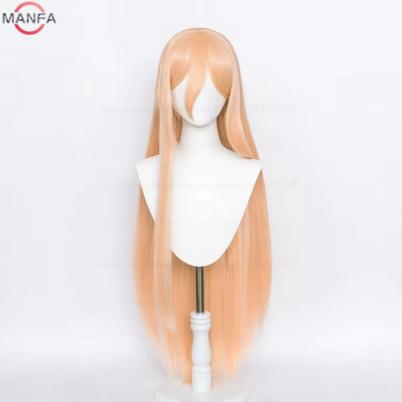 High Quality Anime Marin Kitagawa Power Cosplay Wig Long Pink Orange Heat Resistant Synthetic Hair Wigs + Wig Cap