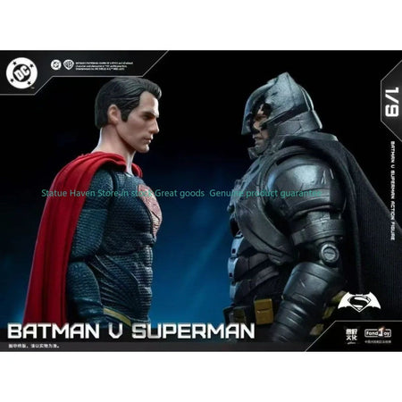 Pre-sale NEW Original DC Fondjoy BVS Armored Batman Battle Damaged Superman Figure Set 1/9 Batman v Superman?Dawn of Justice