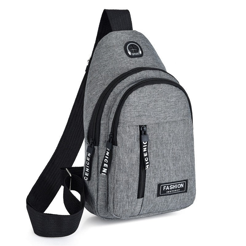 2025 New Multifunctional Chest Bag Men's Fashion Trend Oxford Cloth Shoulder Bag Korean Style Casual Waterproof Messenger Bag