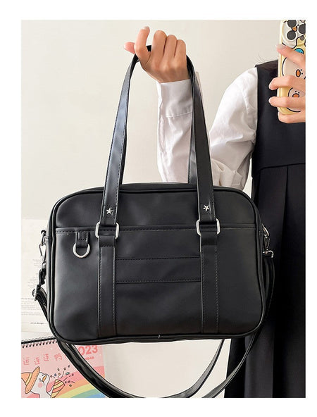 Japanese Style JK Bag Women High School Student Uniform Bag PU Leather Shoulder Bag Women Simple Handbags Crossbody Bags Itabag