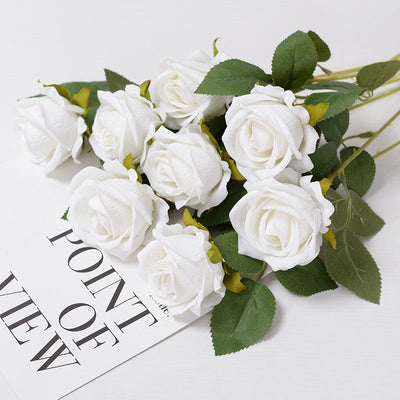 3/5/10/20pcs Roses Artificial Flowers Rose Flower Branch Artificial Red Roses Realistic Fake Rose for Wedding Home Decor
