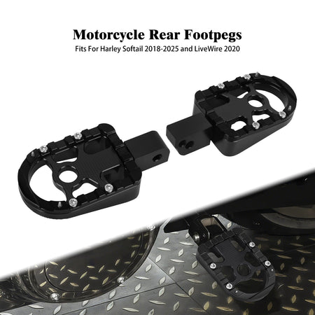 Motorcycle Footpegs Passenger Footrest Foot Pegs For Harley Softail Breakout Fat Bob Fat Boy Low Rider S Street Bob 2018-2025