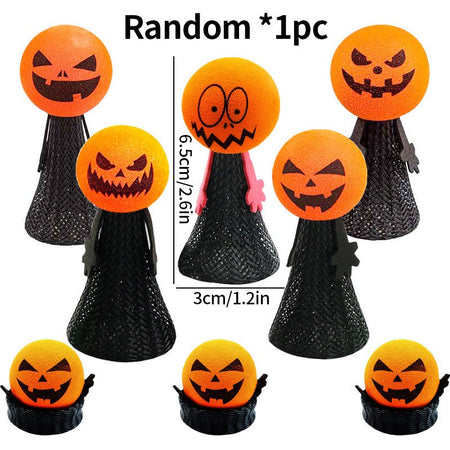 Halloween Bouncing Pumpkin Gifts Halloween Decorations Pressing Bouncing Pumpkin Ornament Day of The Dead Party Favors Gifts