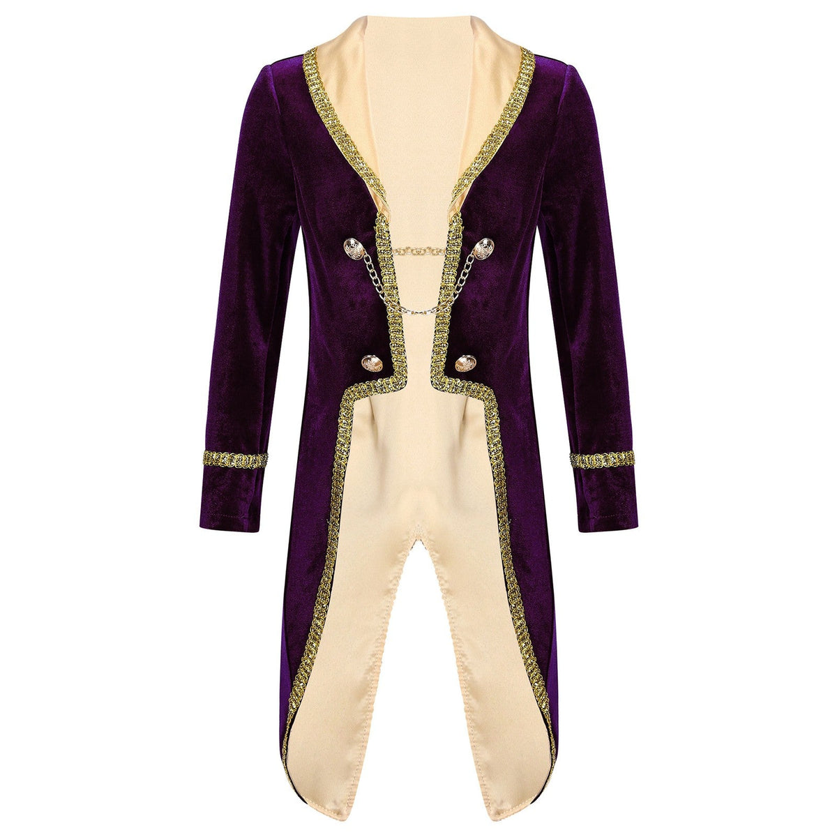 Boys Girls Prince Tuxedo Jacket Turn-Down Collar Coat Halloween Masquerade Theme Party Cosplay Costume Birthday Party Tailcoat