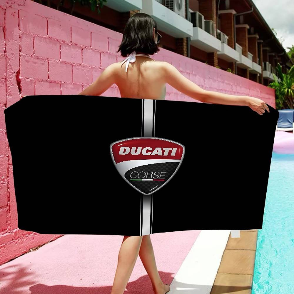 Ducati Motorcycle LOGO Printing Big Microfiber Beach Towels Towel Sand Beach Towels Pool Towel for Travel Swim Pool Yoga