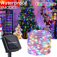 Ultra Long 1000LED Solar String Fairy Light Outdoor Copper Waterproof Christmas Garland Decoration Garden Party 100M/50M/10M/5M