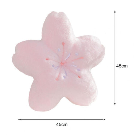 Cherry Blossom Throw Pillow Kawaii Sakura Flower Plush Pillow Bedroom Living Room Decor Bay Window Floor Seat Cushion Tatami