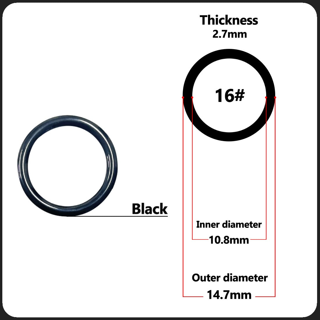 Fishing Rod Guides Ring 10Pcs~100Pcs Wear Resistant Ceramic Guide Ring Rod Repair Replacement Kit Alconite Ring Black 6mm~47.3mm