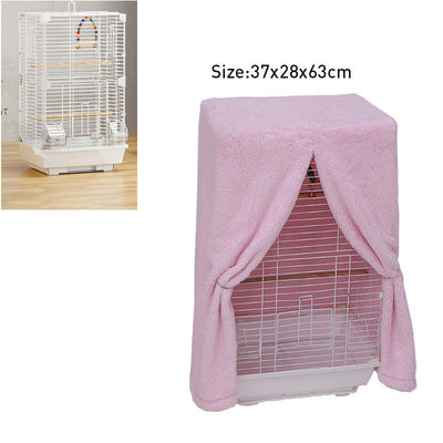 Winter Warm Bird Cage Cover Breathable Splashproof Large Bird Cage Cover Parrot Cage Shading Protective Products Bird Supplies