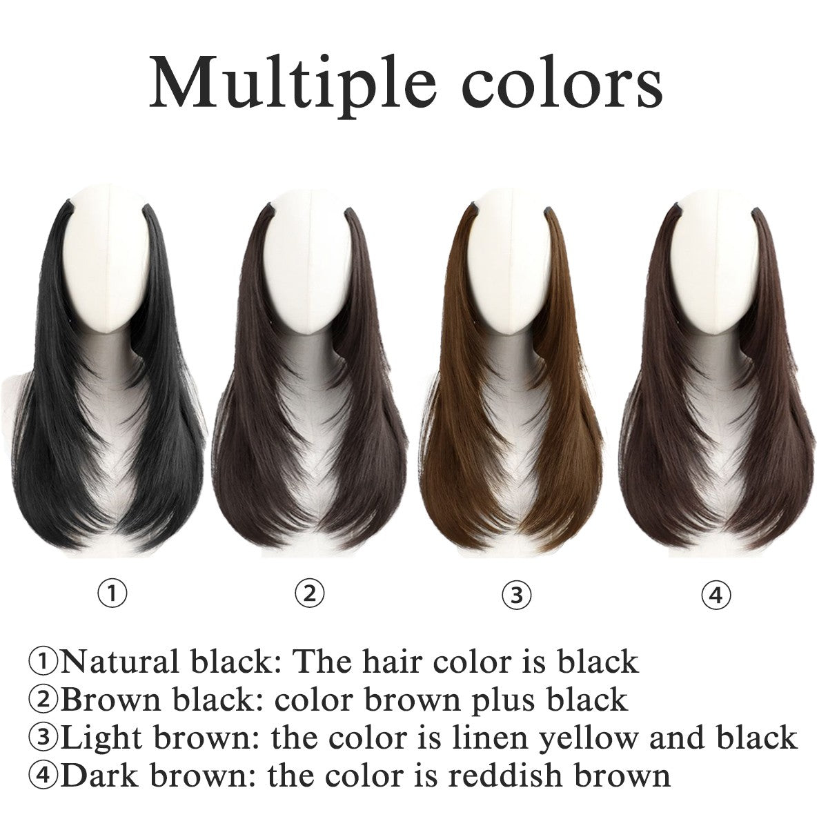 Synthetic layered V-shaped hair extension wig women's heat-resistant clip hair wig atmosphere long curly hair