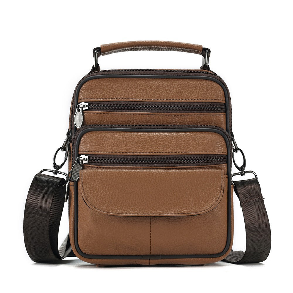 JOYIR Men Genuine Leather Crossbody Bags Messenger Bag for Male Trendy Shoulder Bags Casual Travel Sling Bag Handbags