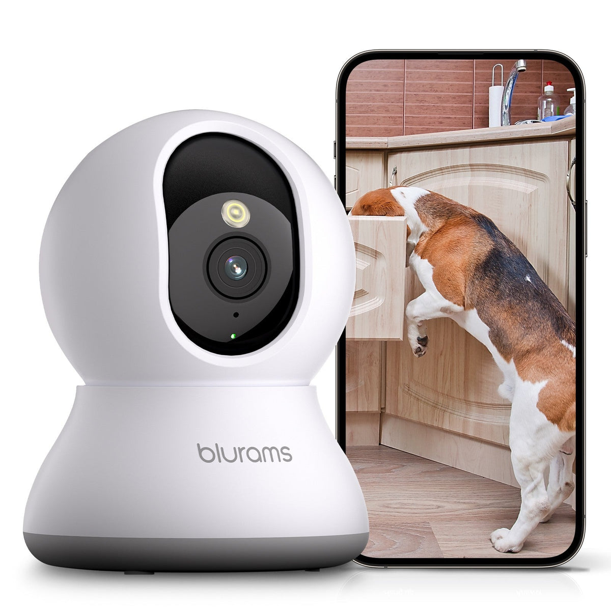 Blurams Indoor Security Camera 2K, Home Security Camera for Dog/Elder, Security Camera with One-Touch Call Update A31S-2pc