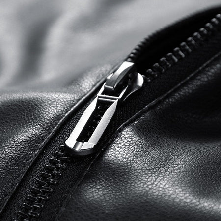 Leather Jacket Men Coats Windproof Oversized 6XL 7XL 8XL Plus Size Autumn Motorcycle Travel Fleece Black Zipper Winter Overcoat