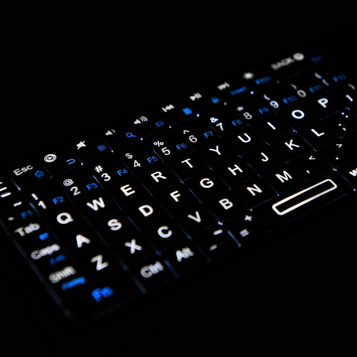 Rii K06 Mini Bluetooth Keyboard,Backlit 2.4GHz Wireless Keyboard with IR Learning Touchpad Android TV Box? Mac, Laptop, Windows