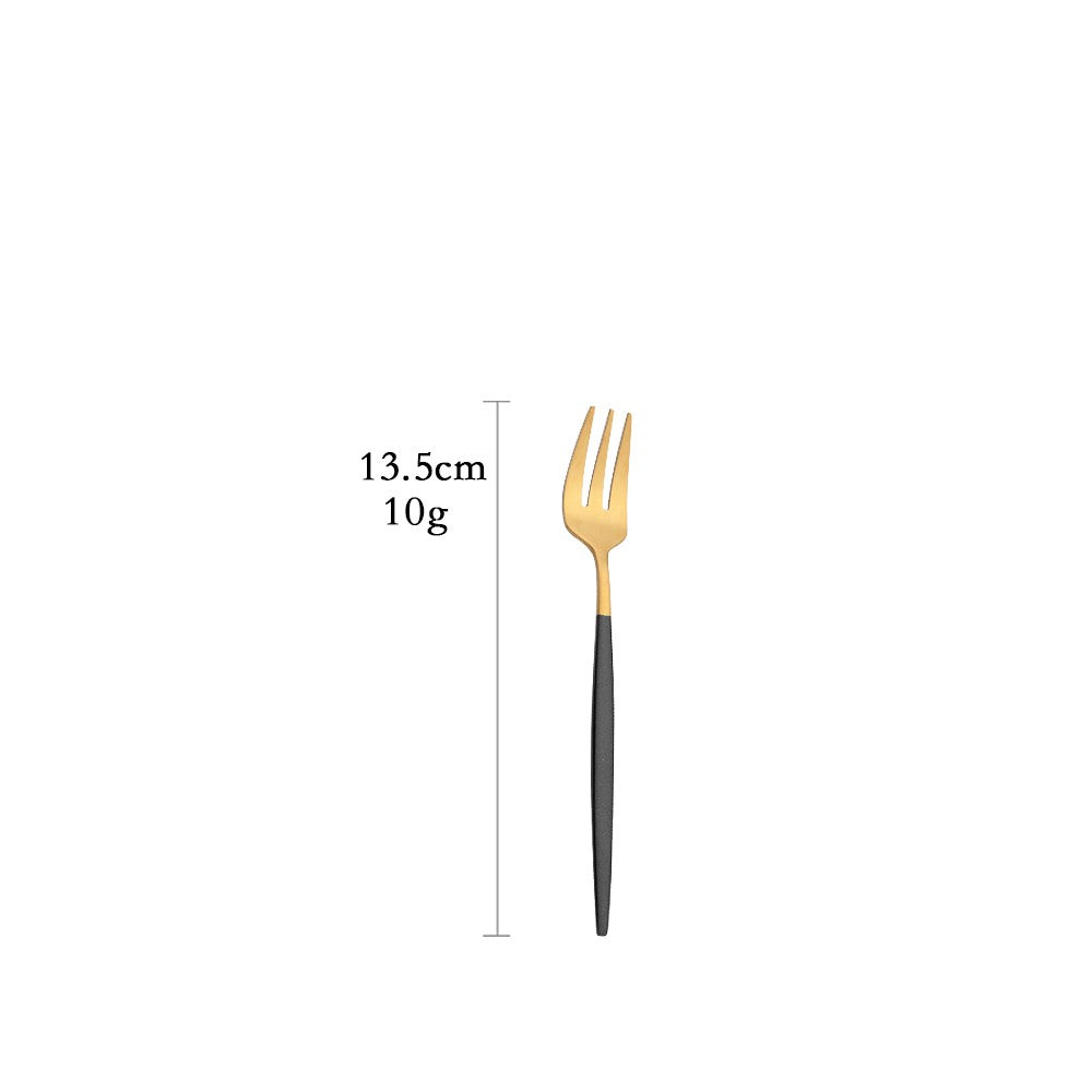 Tableware Stainless Steel Black Gold Flatware Cutlery Set Dinnerware Dinner Knife Coffee Spoon Fork Salad Fork Spoon Silverware