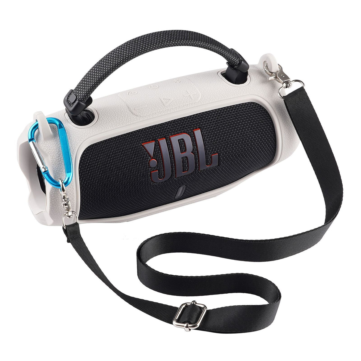 Portable Bluetooth Speaker Carry Silicone Case,Soft Protective Sleeve Cover with Shoulder Strap for JBL Charge 6 Speaker