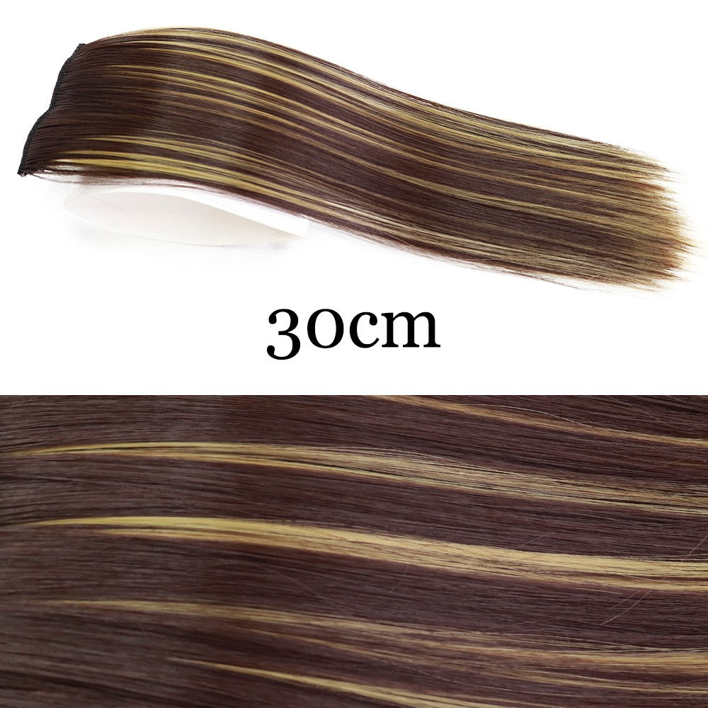 MERISI HAIR Synthetic Invisable Straight Hair Pads Clip In One Piece 2Clips Increase hair volume Hair Extensions Top Side Cover