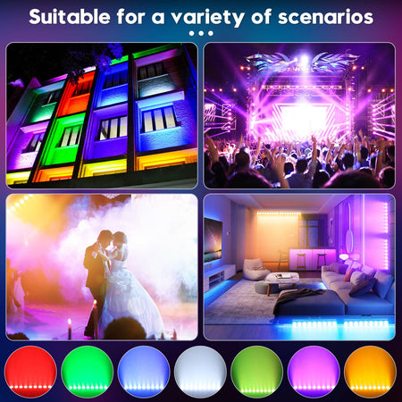 4PCS 9LEDs RGBW 4IN1 DMX Wall Wash Lamp DJ Disco Party Stage Light Effect for Concert Wedding Theater Xmas Live Show Bar Club