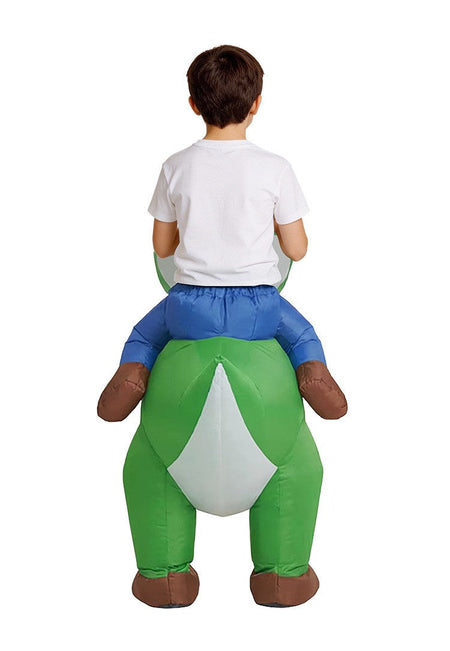 Anime Super Brother Yoshi Cosplay Inflatable Dinosaur Costume Halloween Carnival Party Outfit Quick Inflation Suit For Men Women