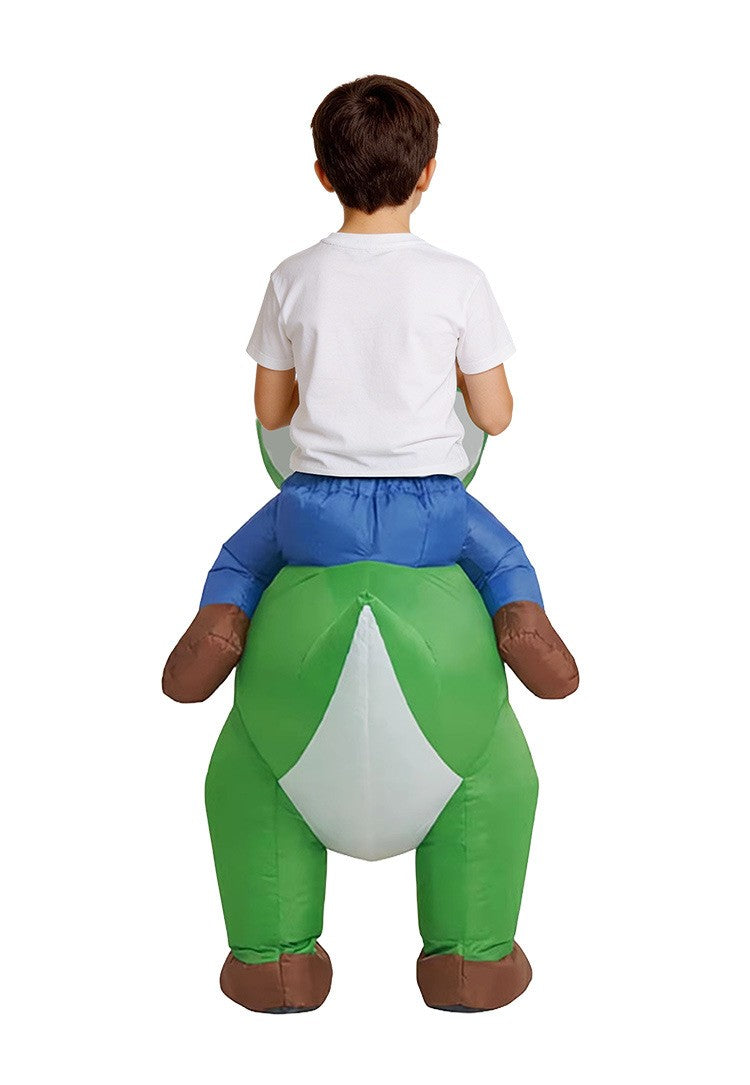 Anime Super Brother Yoshi Cosplay Inflatable Dinosaur Costume Halloween Carnival Party Outfit Quick Inflation Suit For Men Women
