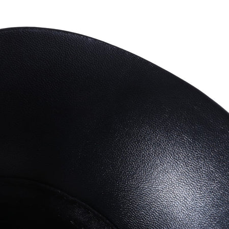 Winter Warm Cap Men Black Leather Fur Baseball Cap Hats for Men Women Casquette Bones Dad Caps Earflaps Thicken