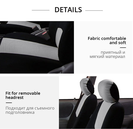 AUTOYOUTH Car Seat Cover Detachable HeadrestsPolyestor Universal Seat Covers For Car For WARTBURG 353 Tourist For VECTOR M12