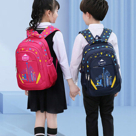 Kid's Shoulder Bag Geometry Pattern Teen Children Backpack Fashion Schoolbag Boy Girl Backpack Book Bag Waterproof Mochila ?