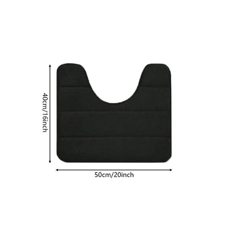 1PC pure color stripe bathroom toilet u-mat carpet, soft non-slip quick-dry bathroom mat, family bathroom bibulous shower carpet