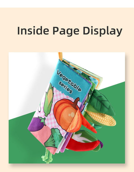 Baby Cloth Book 6-page 0-3 Year Old Infant Early Education Toys Vegetable Enlightenment Cognition Cloth Book Baby Toys