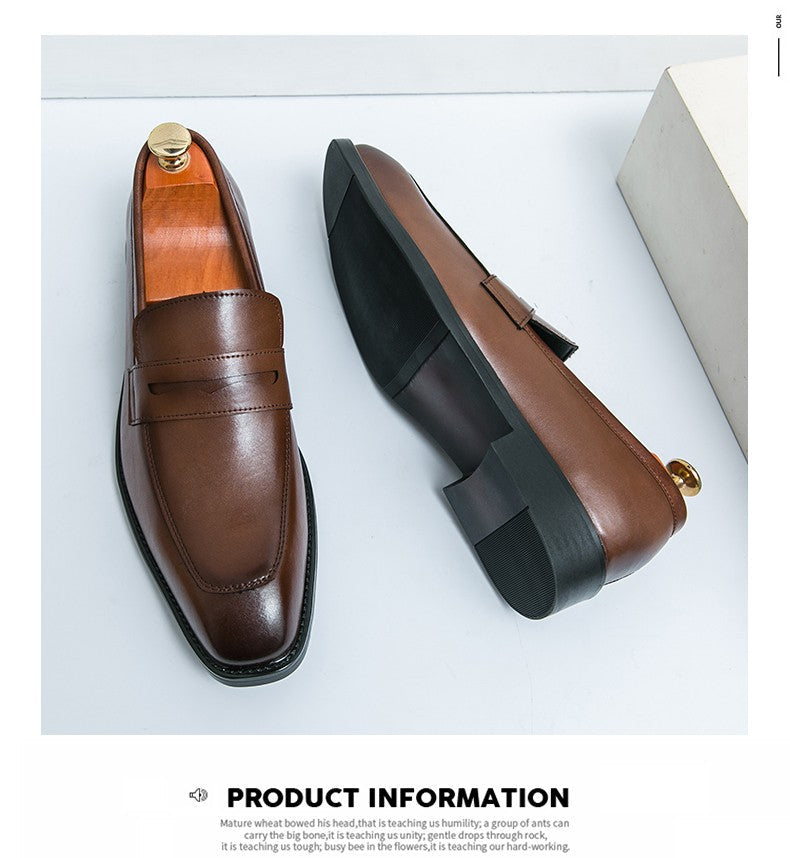 Men's Dress Shoes Classic Casual Business Leather Shoes Men Retro Oxfords Formal Social Wedding Office Leather Shoes For Men