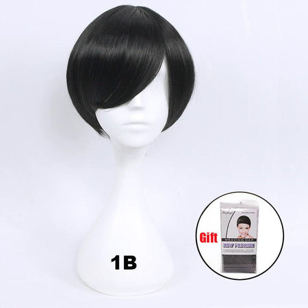 Snoya 30cm synthetic short Wig purple blue red yellow high temperature fiber Wig Costume Party Cosplay Wig 23 colors