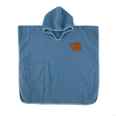 E06F Baby Hooded Bath Towel Ultra-absorbent 4 Layers Soft Cotton Bathrobe Blanket Sleepwear Children Clothing Infant Poncho-