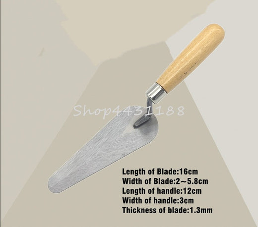 L28cm Carbon Steel Wooden handle plaster trowel construction spatula tool Thickness:1.3mm,Cleaning Putty Knife