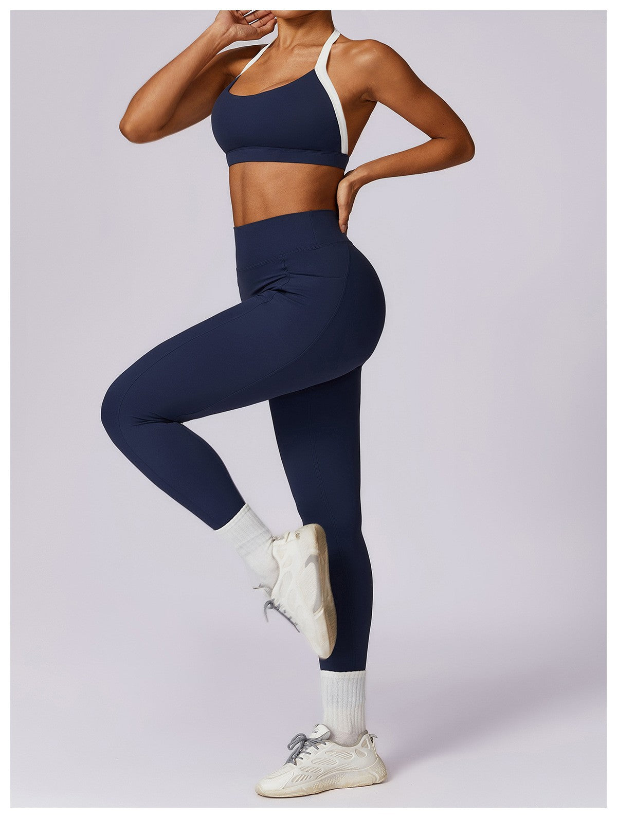 Yoga Set 2PCS Women Sportswear Push Up Workout Clothes Athletic Wear Gym Legging Fitness Bra Crop Top Long Sleeve Sports Suits