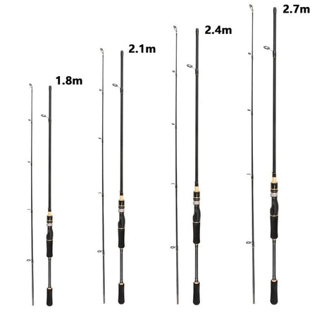1.8-2.7 M Adjustable Telescopic Sub Rod Carbon Vibrating Solid Rod With Slight Handle Straight Handle Long Throw Fishing Rod