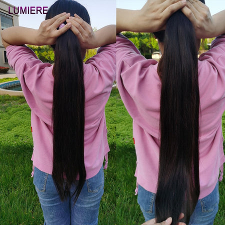 8-40" Bone Straight Human Hair Bundles 1/3/4 PCS Brazilian Hair Weave Raw Human Hair Bundles Deal Virgin Hair Extensions Lumiere
