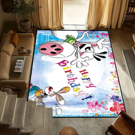 D-diddl small carpet Anti-Slip Kitchen cartoon funny maus art Bedroom Handmade Tufted Rug cute Living Room Entrance Decoration