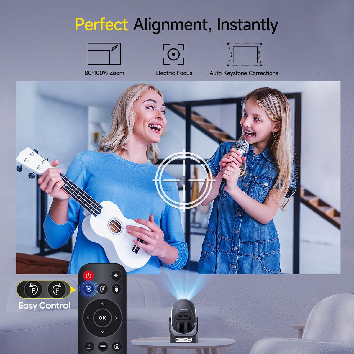 Magcubic HY300 X Projector Electric Focus 4K HD 300ANSI Allwinner H713 90° Flexible BT5.0 Home Cinema Outdoor portable Projector