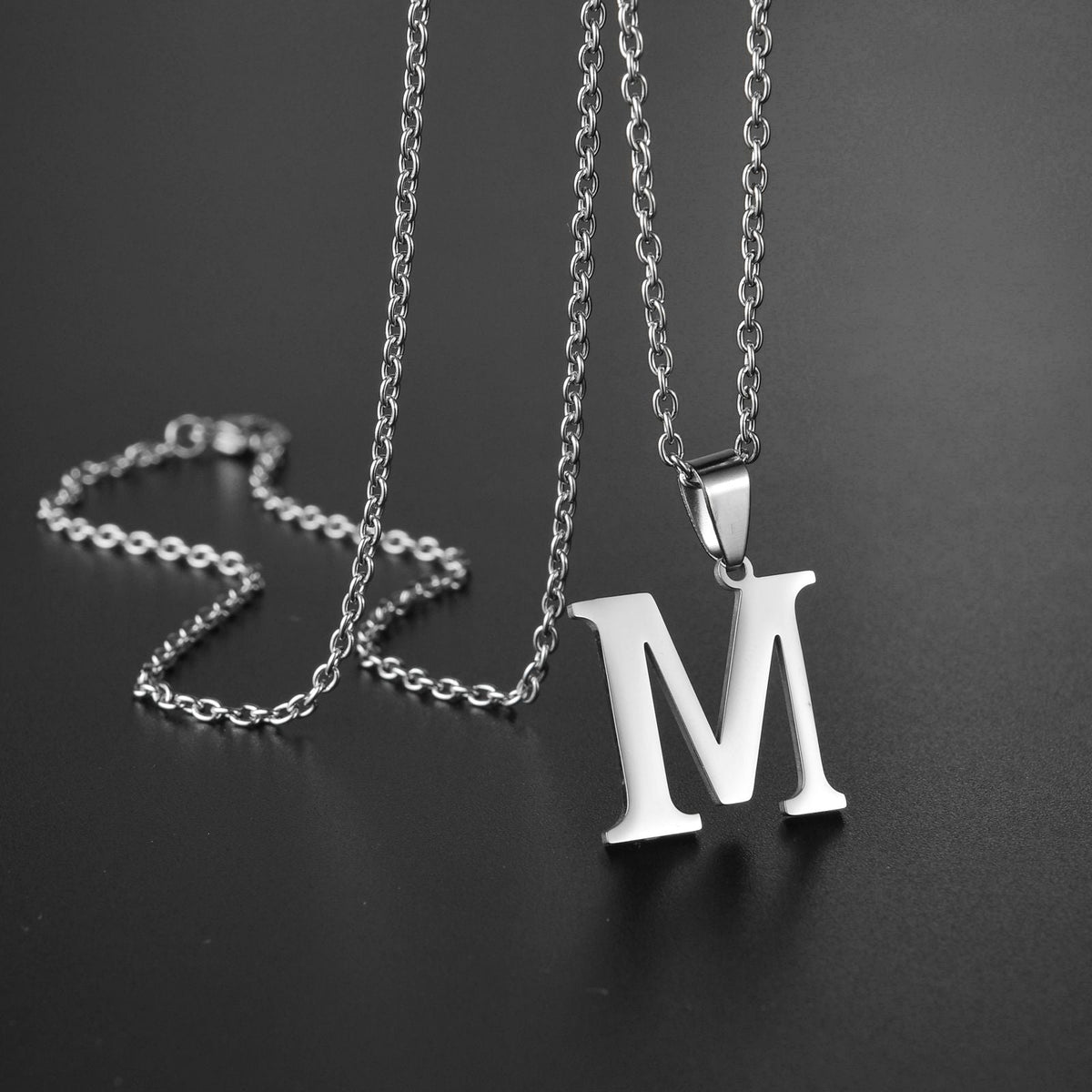 26 Alphabet Letters A-Z Name Pendant Stainless Steel Necklace Initial Minimalist Necklaces For Men Women Fashion Gifts Wholesale